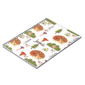Hedgehog Natuur Bloemen Regenboog Patroon Notitieboek (Linkerzijde)