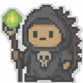 Hedgehog Necromancer 6x6 Sticker (Voorkant)