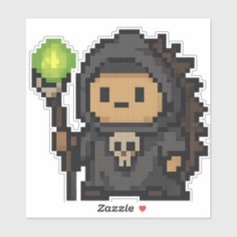 Hedgehog Necromancer 6x6 Sticker