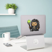 Hedgehog Necromancer 6x6 Sticker (Laptop op bureau)