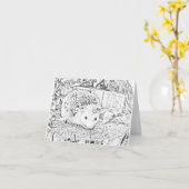 Hedgehog note card kaart (Gele Bloem)