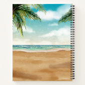 Hedgehog op het strand notitieboek (Achterkant)