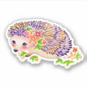 Hedgehog- op maat gesneden vinyl Sticker (Voorkant)