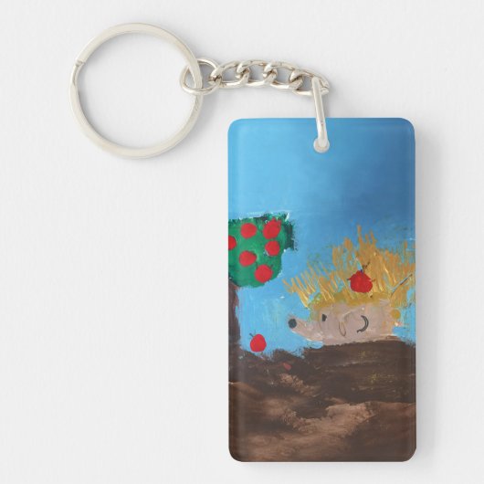 Hedgehog Painting Sleutelhanger (Voorkant)