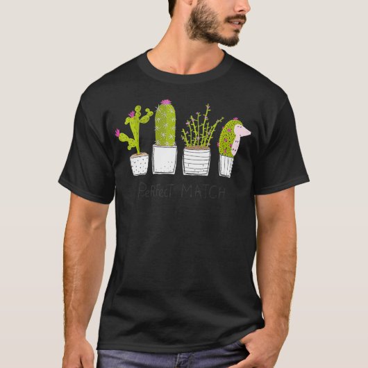 Hedgehog perfecte match cactussen t-shirt (Voorkant)