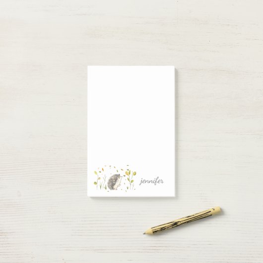 Hedgehog personaliseren Post-it® notes (Op bureau)