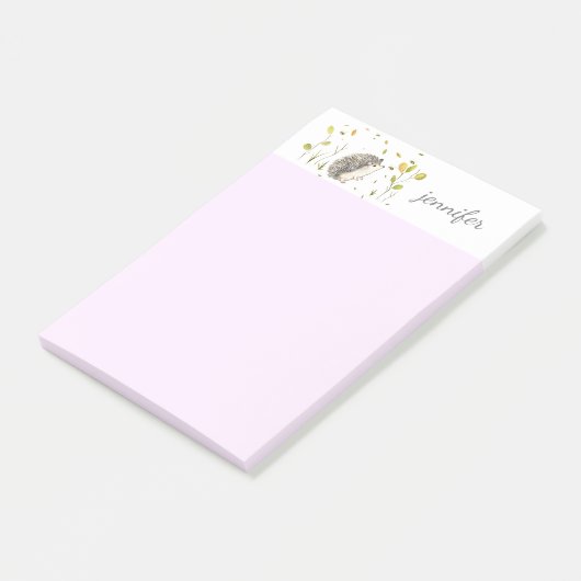 Hedgehog personaliseren Post-it® notes (Schuin)