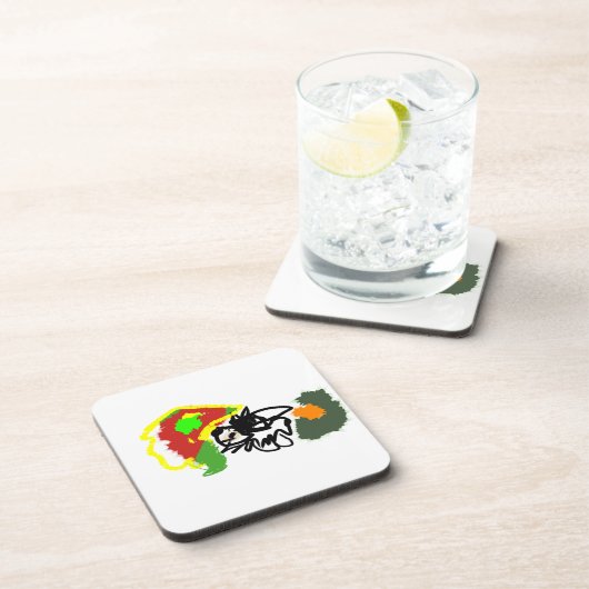 Hedgehog playing autumn bier onderzetter (Rechterzijde)