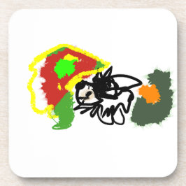 Hedgehog playing autumn bier onderzetter