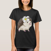 Hedgehog Plumeria Bloem T-shirt (Voorkant)