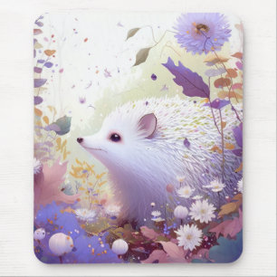 Hedgehog Portret Dierschilderij Wildlife Forest Muismat