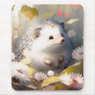 Hedgehog Portret Dierschilderij Wildlife Forest Muismat