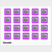 Hedgehog producten (2) vierkante sticker (Vel)