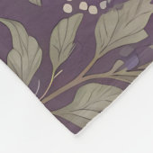Hedgehog Purple William Morris Inspired Floral Fleece Deken (Hoek)