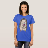 Hedgehog Red wine T-shirt (Voorkant volledig)