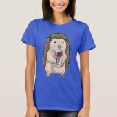 Hedgehog Red wine T-shirt (Voorkant)