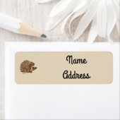 Hedgehog retouradres label, neutraal, tekening, etiket (Insitu)