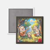 "Hedgehog Rhythm Crew" Magneet (Voorkant / Achterkant)