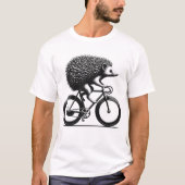 Hedgehog Riding Bike Biker Fietsliefhebber Fietsen T-shirt (Voorkant)