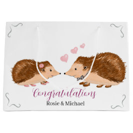 Hedgehog romantische bruiloft of verloving groot cadeauzakje