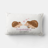 Hedgehog romantische bruiloft of verloving kussen (Achterkant)