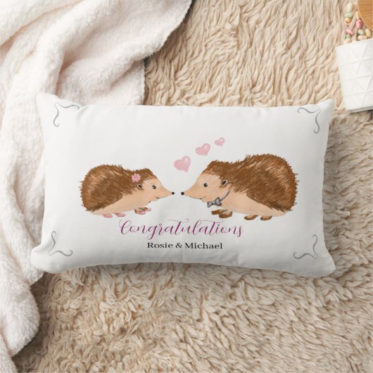 Hedgehog romantische bruiloft of verloving kussen (Deken)