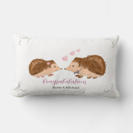 Hedgehog romantische bruiloft of verloving kussen