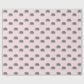 Hedgehog Roze en Grijs Verpakkingsdocument Cadeaupapier (Vlak)