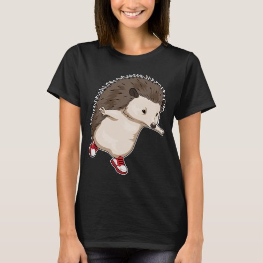 Hedgehog Runner Running Sports T-shirt (Voorkant)