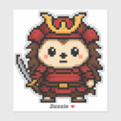 Hedgehog Samurai sticker 6x6 (Vel)