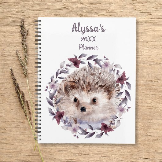 Hedgehog Schattigee Waterverf Baby Dierennaam Kale Planner