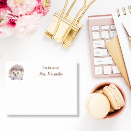 Hedgehog Schattigee Waterverf van het bureau van S Post-it® Notes