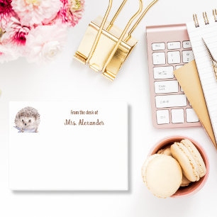 Hedgehog Schattigee Waterverf van het bureau van S Post-it® Notes