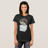 Hedgehog Secretaris Stack van papier T-shirt (Voorkant volledig)