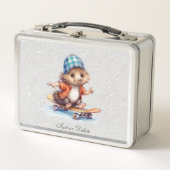 Hedgehog Skateboard Metalen Lunchbox (Voorkant)