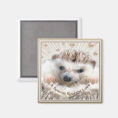 Hedgehog speciale soort liefde magneet (Voorkant / Achterkant)