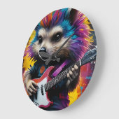 Hedgehog speelt gitaar, rock graffiti grote klok (Hoek)