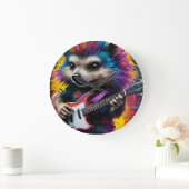 Hedgehog speelt gitaar, rock graffiti grote klok (Huis)