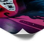 Hedgehog speelt gitaar, rock graffiti perfect poster (Hoek)