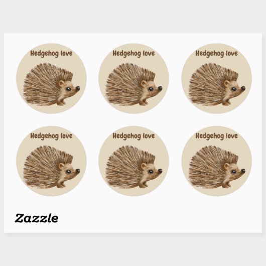 Hedgehog sticker scrapbooking plezier, stickers (Vel)