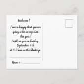 Hedgehog teacher back-to school postcard aankondigingskaart (Achterkant)