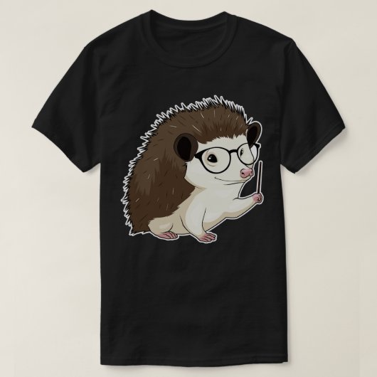 Hedgehog Teacher Pointer T-shirt (Design voorkant)