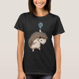 Hedgehog Tennis racket T-shirt