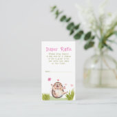 Hedgehog Tuin Party Baby shower Luier Raffle Informatiekaartje (Staand voorkant)