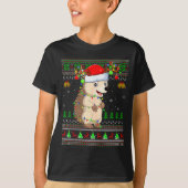Hedgehog Ugly Christmas Sweaters Holiday Santa Cut (Voorkant)