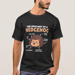 Hedgehog uitleg anatomie van een egels t-shirt