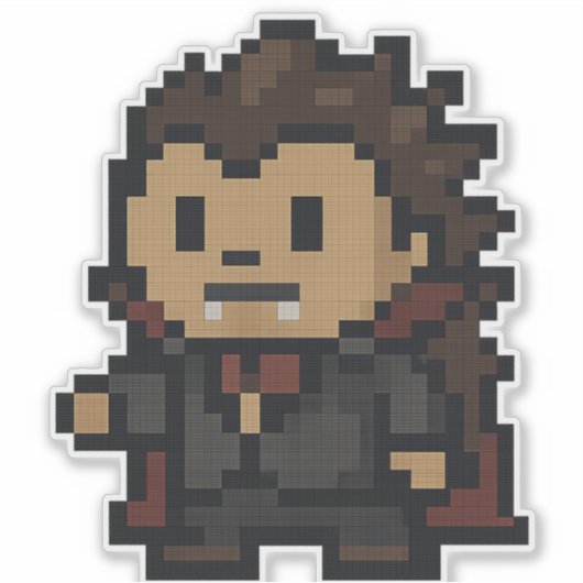 Hedgehog Vampire 6x6 Sticker (Voorkant)