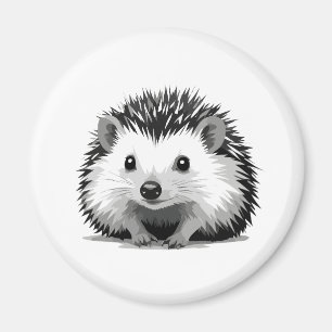 Hedgehog Vector Grafische Kunst Portret Dierlijke Magneet