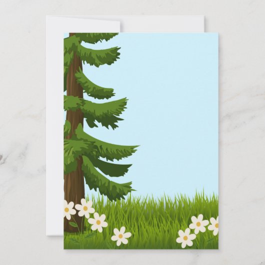 Hedgehog Verjaardag Uitnodiging (Achterkant)