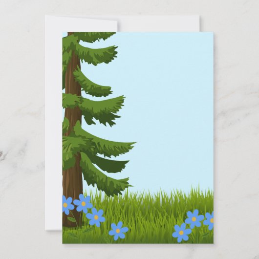 Hedgehog Verjaardag Uitnodiging (Achterkant)